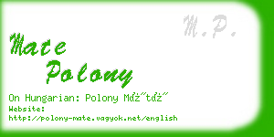 mate polony business card